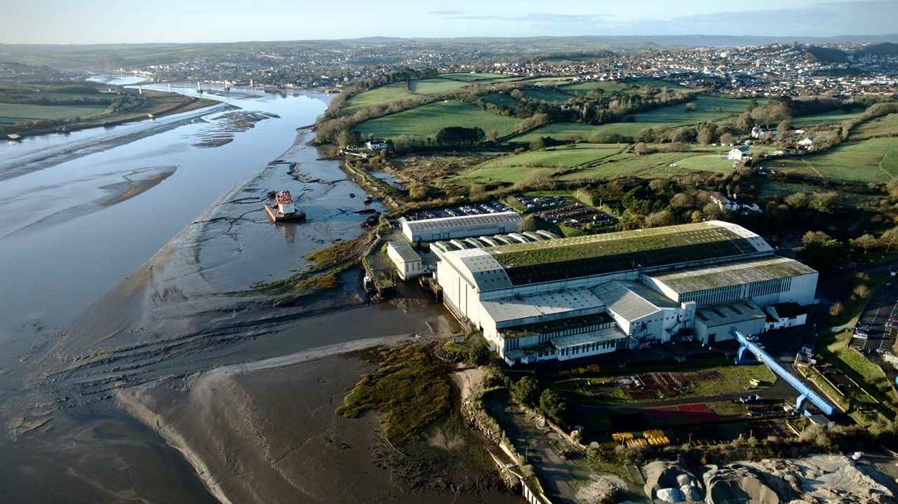 Birds eye view of factory