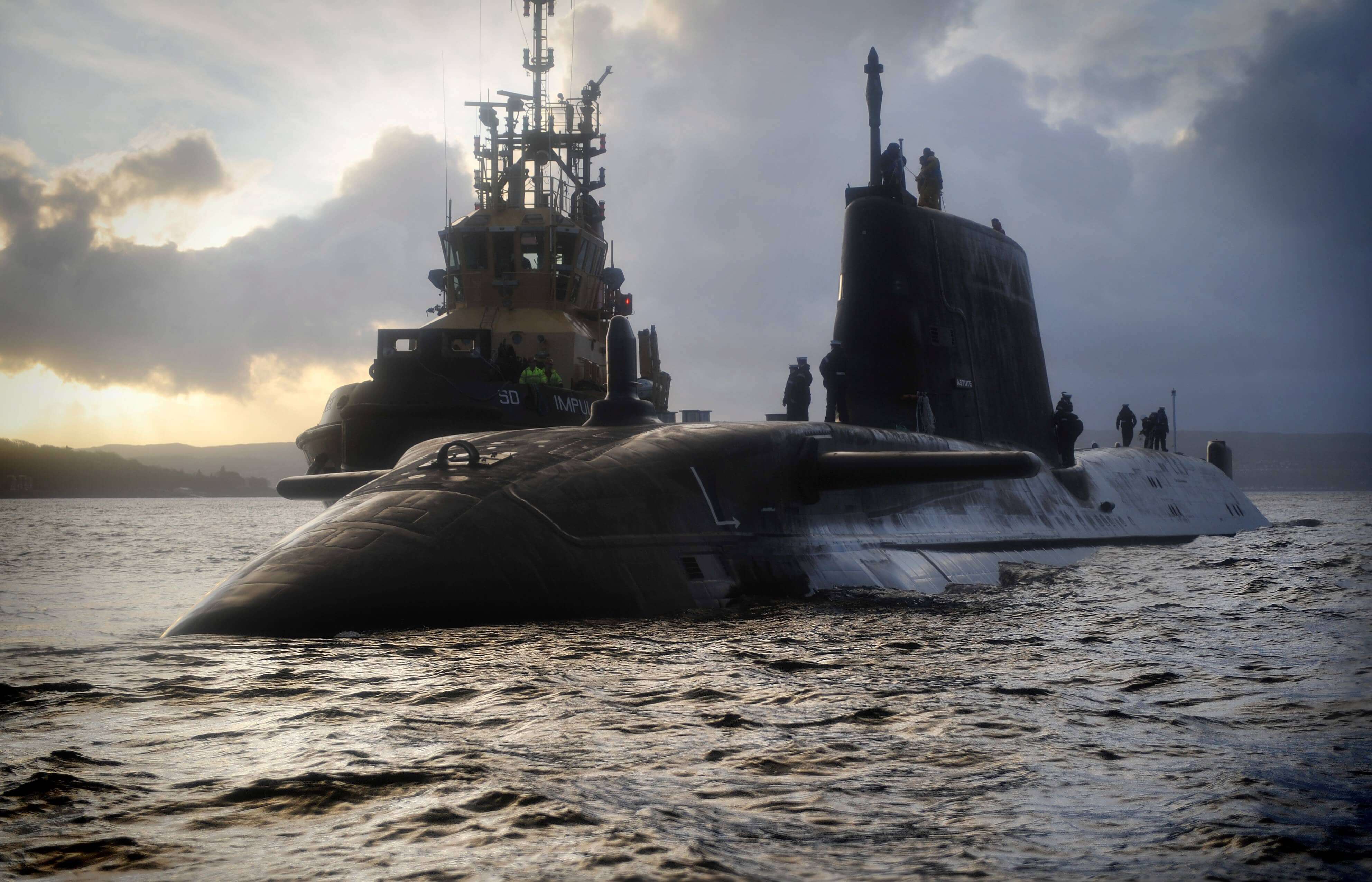 HMS Astute Arrives at Faslane for the First Time