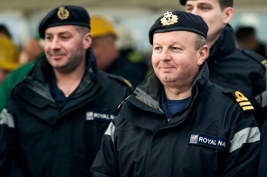 A line up of navy officers