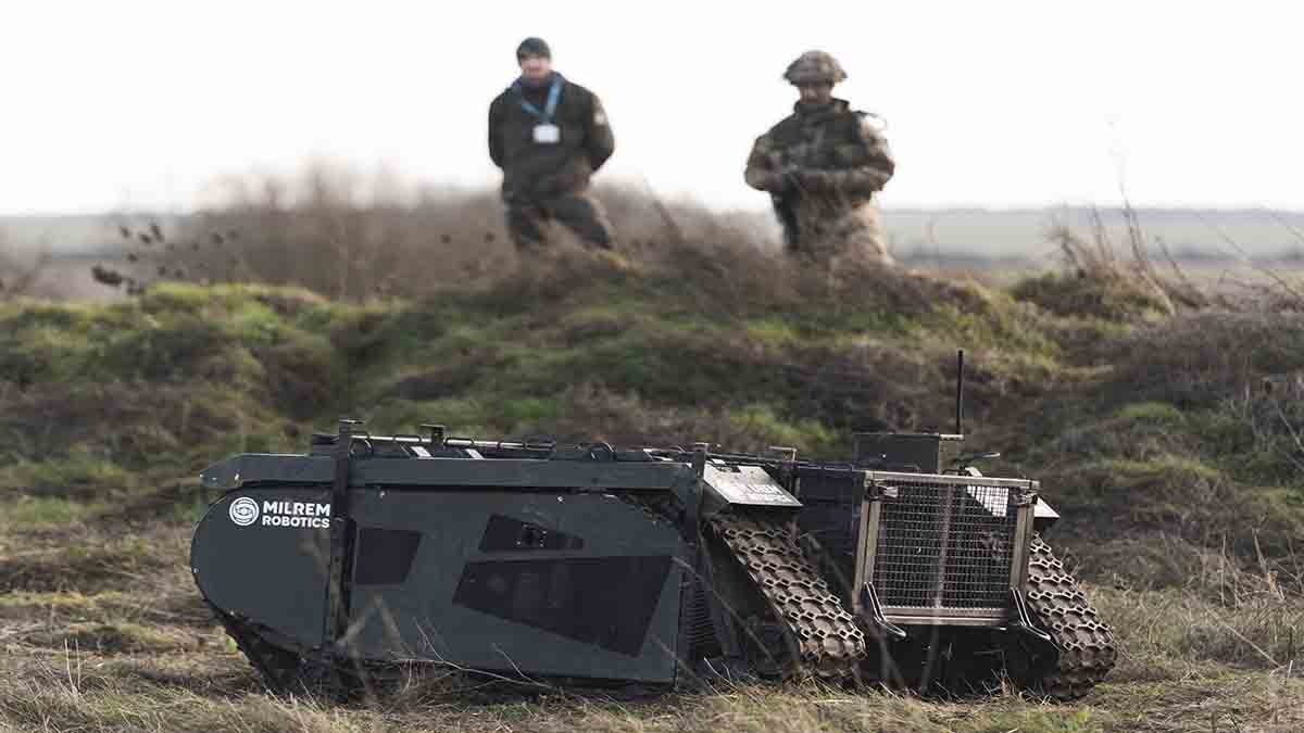 A robotic military radio controlled vehicle