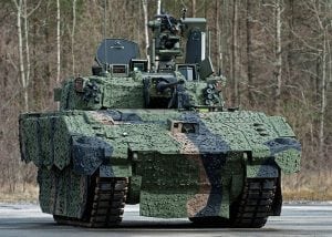 ajax army vehicle in camouflage
