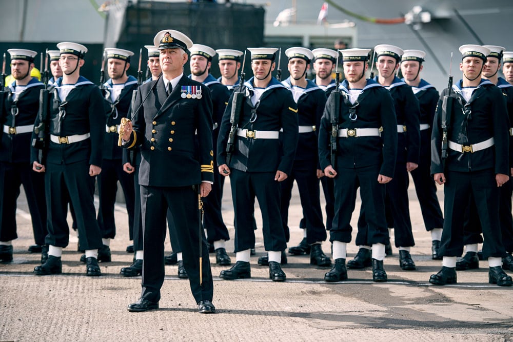 A line up of navy officers