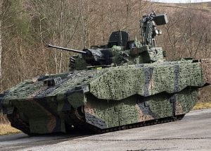 A large military tank