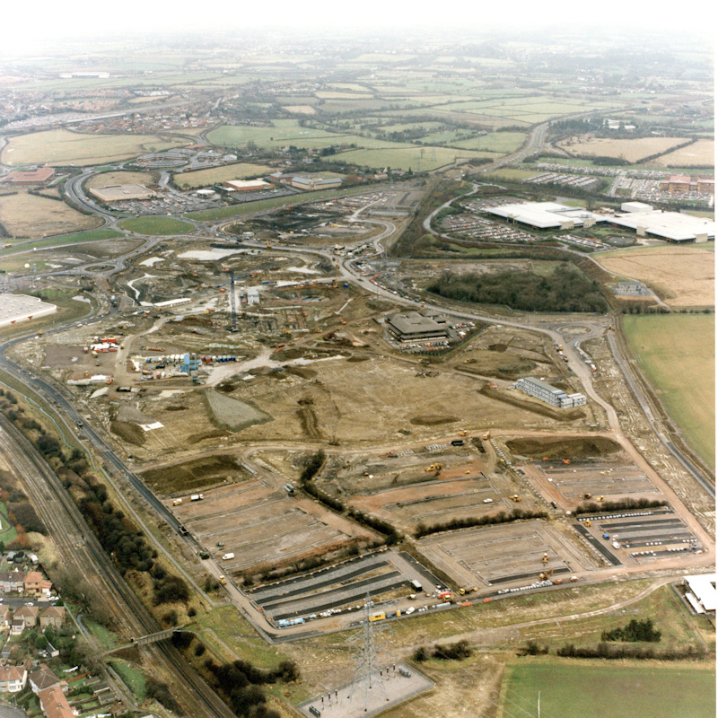 Aerial photograph of the Abbey Wood ground works