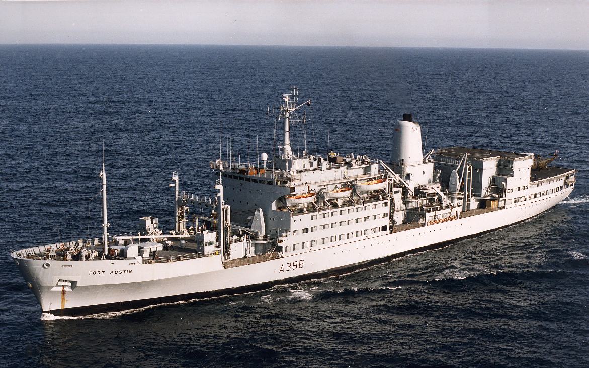 RFA Fort Austin at sea