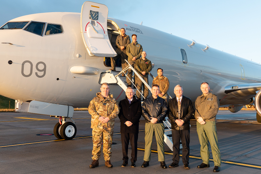 The 9th Poseidon aircraft arrives at RAF Lossiemouth