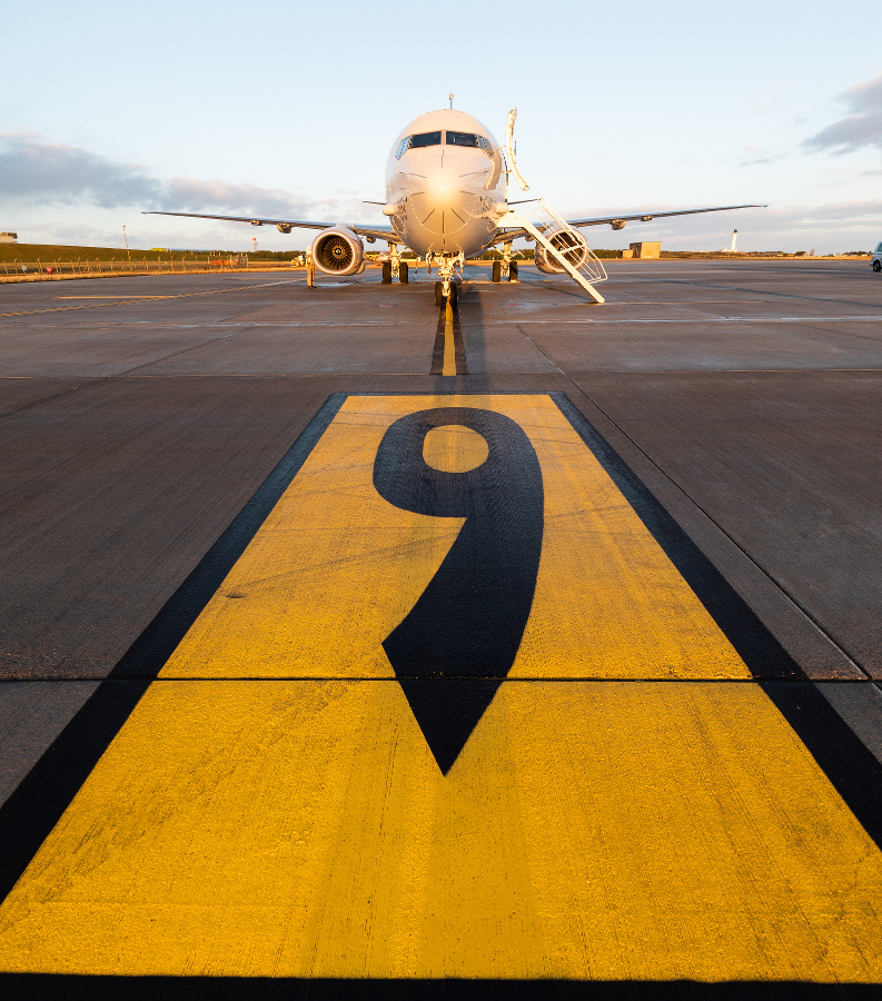 The 9th Poseidon aircraft arrives at RAF Lossiemouth