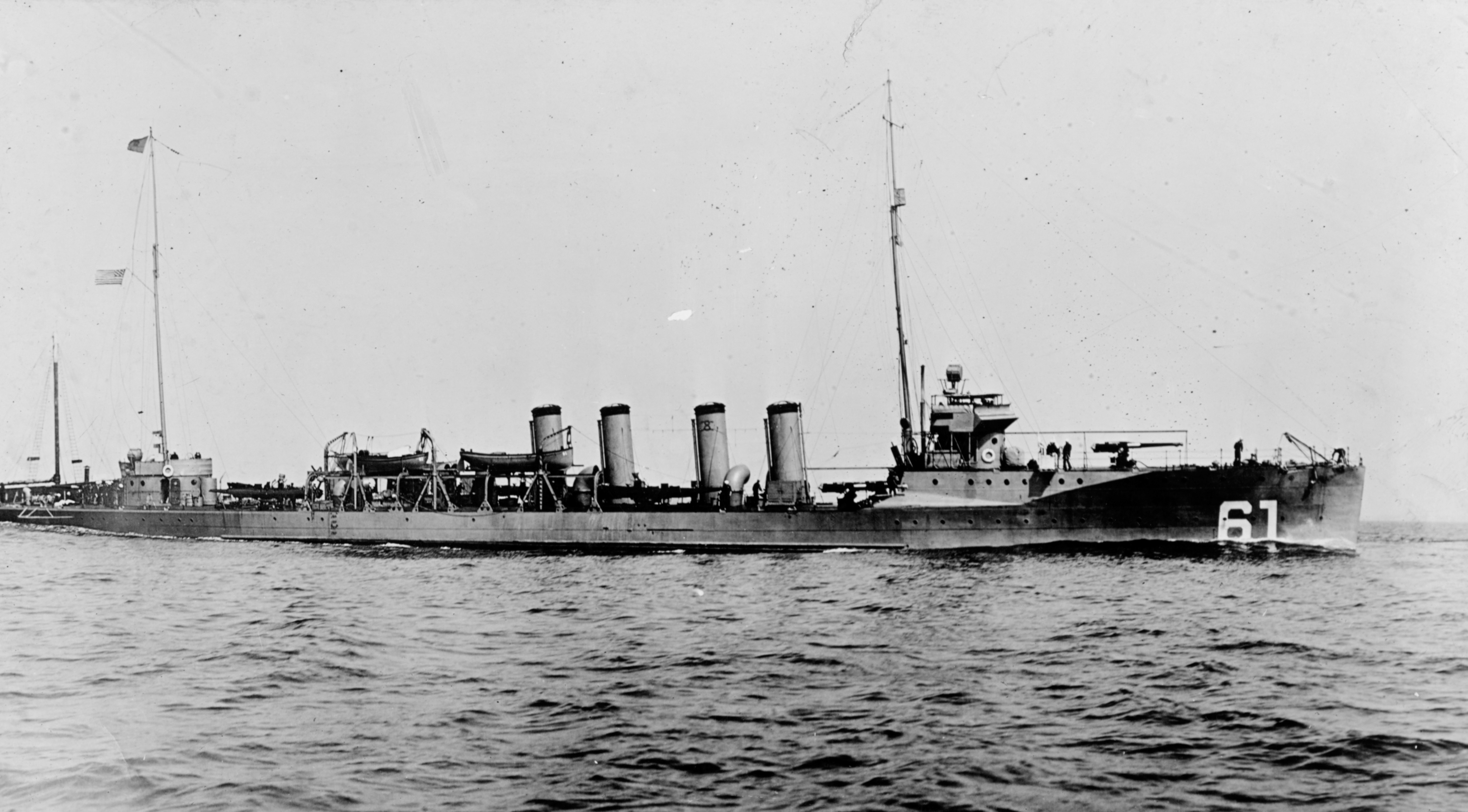 Destroyer USS Jacob Jones, which was sunk during World War One