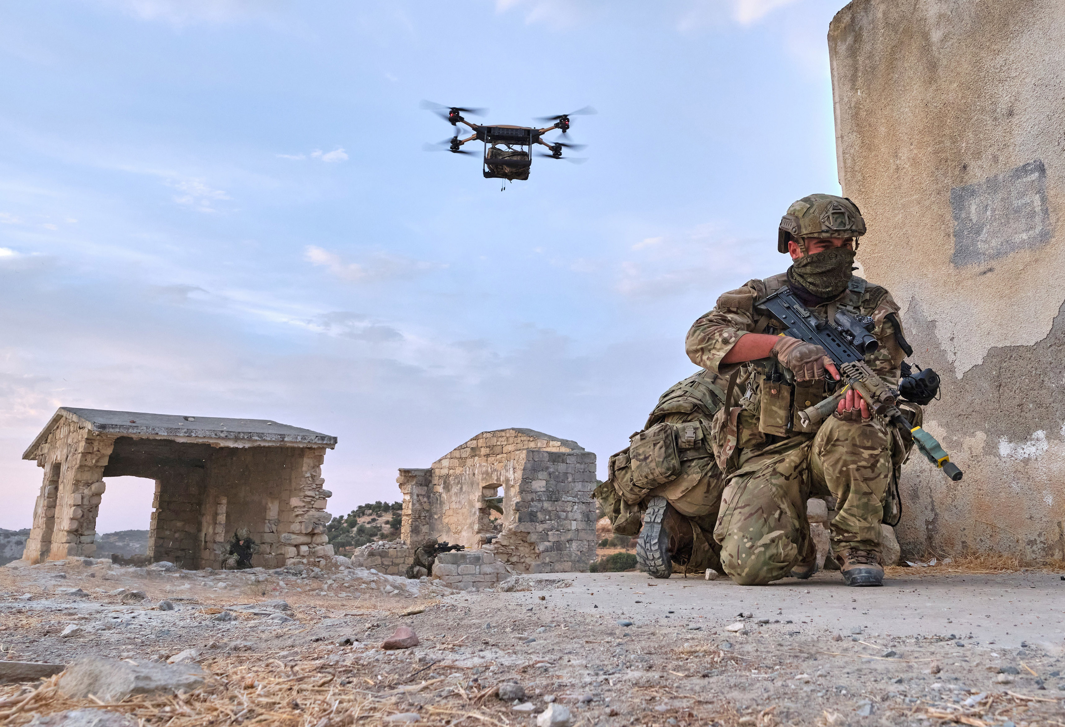 Soldier with UAS