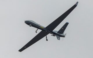 Protector PR009 remotely piloted aircraft flying over RAF Waddington