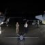 Chief of the Air Staff, Air Marshal Sir Richard Knighton, and Defence Secretary John Healey with a StormShroud drone, F-35B and Typhoon at RAF Waddington.