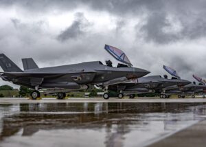 US Air Force F-35A Lightning fighter jets on a runway