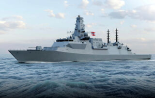 T26 frigate at sea