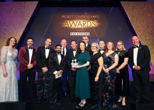 Ajax team accepting award on stage