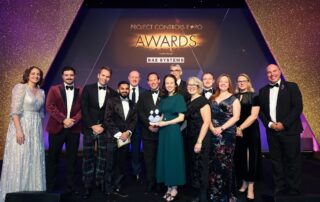 Ajax team accepting award on stage